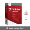 McAfee AntiVirus 1 Device 1 Year Subscription (Email Delivery)
