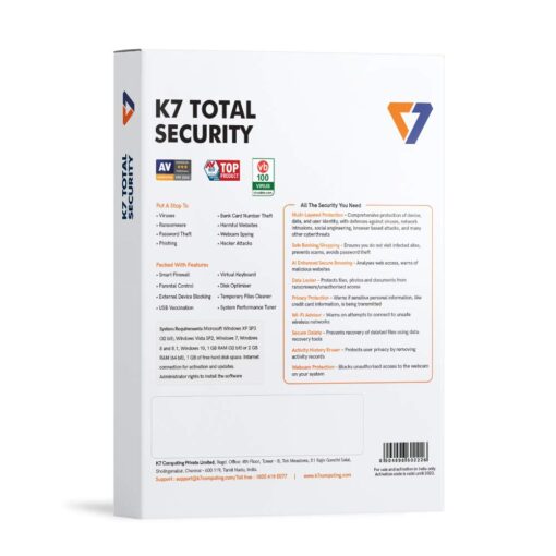 K7 Total Security 1 Device 1 Year (Email Delivery) 1
